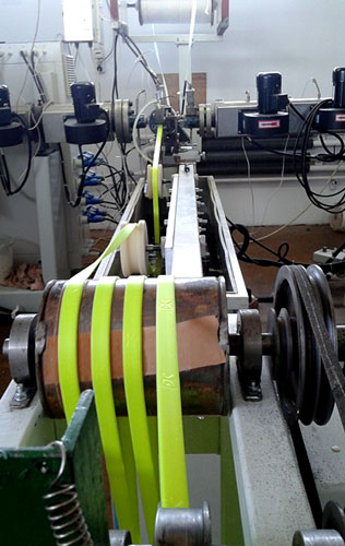 Extruder during operation